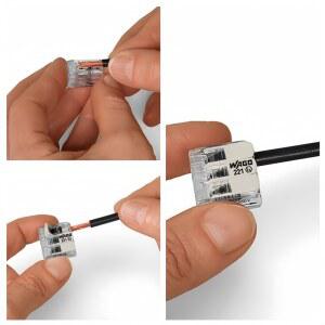 5PCS WAGO 4MM 483 14 방폭형 221 기존 연질 배선 482 450V 485 와이어 경질 커넥터 32A 터미널