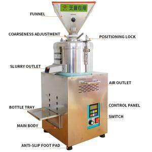 카모식 자동 전기 수직/수평 타히니/땅콩 버터 콜로이드 밀 고추 페이스트 연삭 기계 15 키로그램/시간 용
