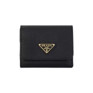 [명품] 25FW 삼각로고 사피아노 블랙 여성 반지갑 1MH043 QHH F0002