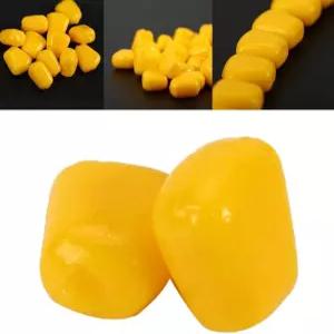 50개의 부드러운 낚시 미끼 옥수수 인공 부유 잉어 야외 맛 물고기 구슬 공급기