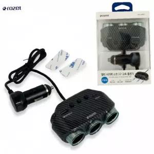 로제트 차량용 멀티 시가잭 소켓 3구