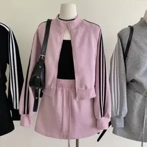 분홍색 치마트레이닝세트 예쁜 세트 츄리닝 트레이닝세트