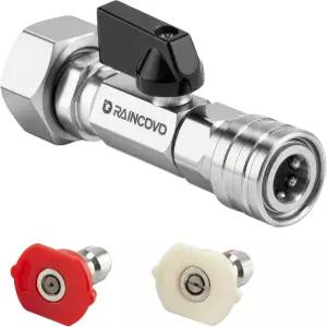 레인코보 가든 호스 밸브 차단 - 압력 세탁기 어댑터 3 /4 GHT에서 1 퀵 커넥트 물 호스를 파워 노즐