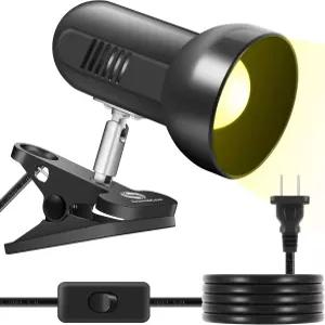 롱앤랜 LED 금속 클립 온 라이트 데스크용 램프 침대용 360° 조절 클램프 리딩 책상 기숙사 룸 침실용