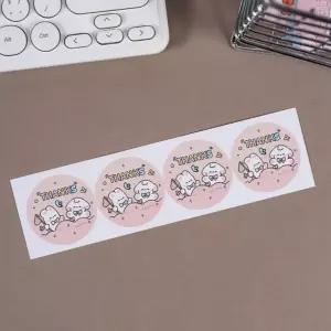 원형 캐릭터 감사 스티커 4cm 10개입 (WFKAC8Z)