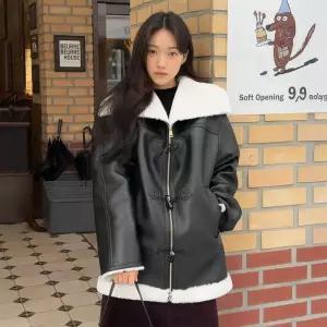 잇미샤 [25 F/W] 빅카라 페이크 레더 무스탕 ITPCZFJ730 366245