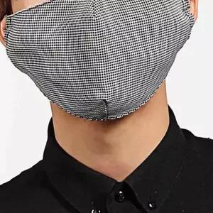 블랙 2겹 마스크 빨아쓰는 면 안면 패션 체크 여름 WFIKYCV