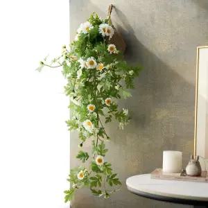 감성 인테리어 액자 빈티지 화분 디자인 꽃병 포인터 추뤄안란 - 인조 데이지 가짜 초록 식물 및 덩굴 거실