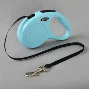 강아지 산책 자동 리드줄 블루 5m
