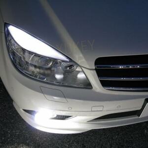 루보식 크세논 화이트 LED 오류  메르세데스 벤츠 W204 C300 C63 AMG T10-15SMD 주차 램프 교체 용 눈썹 눈