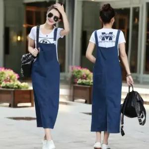 롱 마실용 끈나시원피스 원피스 데님 청청셋업 땡땡이원피스 리스트원피스