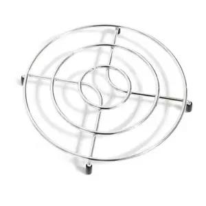 원형 나하 크롬 냄비받침 냄비받침대 블랙