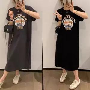 원피스코디 썸머휴일 캐주얼원피스 베이직 스타일 미니원피스 플레어원피스