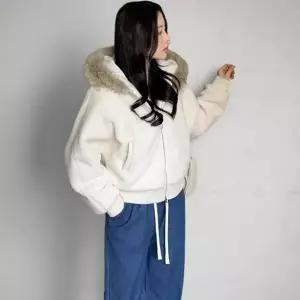 [다잇템] 여성 FW 후디 양털 캐쥬얼 짧은 점퍼