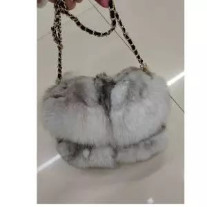 루엔 천연폭스퍼 숄더백