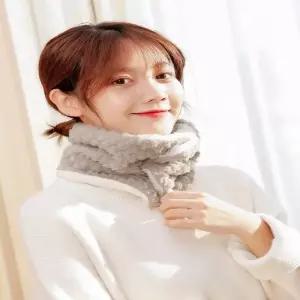 여성 4컬러 겨울 방한템 파인애플 퍼 단추 넥워머 (WFKB3R1)