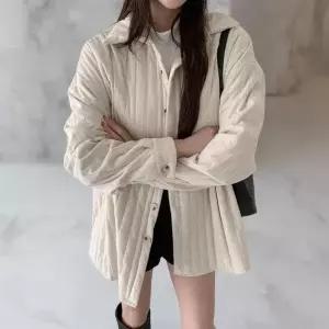 [다잇템] 여성 웰론 박스 퀼팅 남방 자켓_24004650_588872