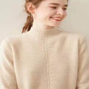 캐시미어 100 니트 반목티 반폴라 목폴라 여성 터틀넥