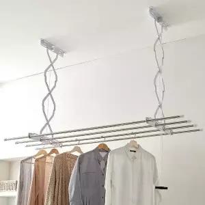 다용도실틈새빨래걸이대3단 헹거형 기숙사 세탁실 간편 부착식건조대 185cm (WFKBHC0)