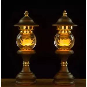 LED 연꽃 레드조명 사원 무드등 연꽃램프 전등