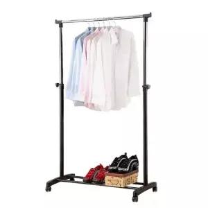 ( )이동식 수납 1단 정리 행거 일반형 옷걸이 보관 옷장