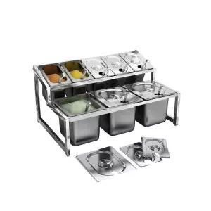 식당용 스텐 양념통 조미료통 2단 파우더 업소용