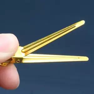 미용실 전문가용 골드 헤어핀셋 악어핀 섹션 집게핀 10p