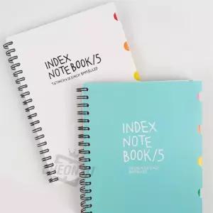 인덱스 스프링 좌철 노트 2개색상랜덤 필기공책