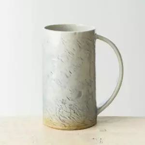 이천도자기 수묵 일자 롱 머그 도자기 백조합토 물컵 홈카페