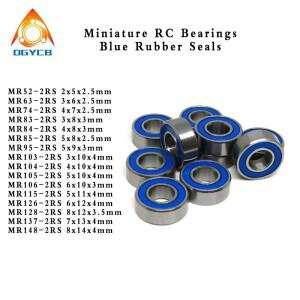 10pcs 5x11x4mm MR115RS ABEC3 소형 볼 베어링 파란색 밀봉 2RS L1150D