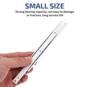 2개입 강력 하중 견디는 양방향 미니 소형 호환어처 서랍 슬라이드 중량급 확장형 캐비닛 가구 레일 찬장