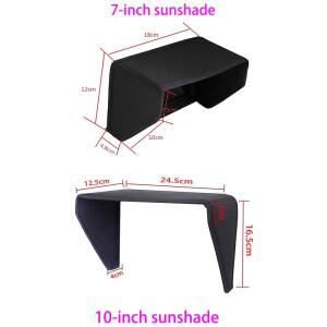 1개 7/10인치 모니터 선 후드 TV 영화 비디오 디스플레이 바이저 케이지 보호 커버 라이트 쉴드 블록 스크