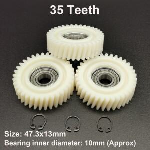 전자 자전거 부품용 비스듬한 유성 기어 35 톱니 헬리컬 10mm 베어링 휠 허브 전기 47.3x13M 호환m