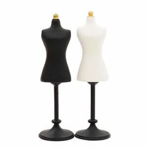 오도리아 1/24 미니어처 드레스 폼 마네킹 2Pcs 인형의 집 장식 액세서리