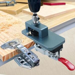 35mm 힌지 보링 지그 키트 숨김형 드릴링 가이드 구멍 오프너 템플릿 펀처 로케이터 (도어 캐비닛 DIY용)