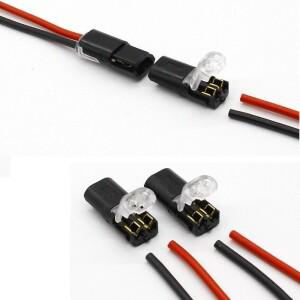 10Pcs 12V 자동 커넥터 플러그 21.7x9.5x6mm 미니 소형 호환 방수 터미널 클램프 와이어 D2 용접  케이블
