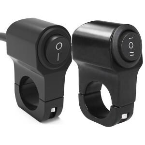 22mm 7/8인치 알루미늄 스틸 바이크 오토바이 핸들바 헤드라이트 스위치 3단 방수 12V 안개등 레트로 복고