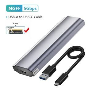 UTHAI M11 툴리스 M.2 SSD 하드 드라이브 케이스 NGFF/5 Gbps 듀얼 프로토콜 타입-C 3.1 솔리드 스테이트
