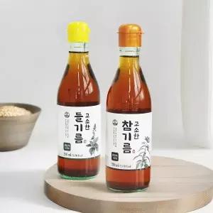저온 압착 고소한 통참깨 방앗간 참기름+들기름 350ml+350ml_24014319