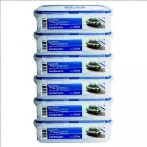 락앤락 클래식 직사각 밀폐용기 550ml 6개