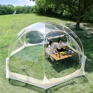 투명 돔형 원터치 텐트 비닐 방풍 햇빛 차단 야외 캠핑