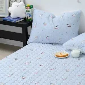 사계절 침대패드 주토피아 카페트겸 패드 밴딩 슈퍼싱글 SS (블루) (WFKBQE0)