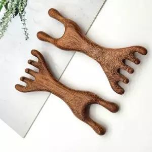 더블헤드 괄사빗 원목 지압 나무괄사 괄사마사지기 두 (WFKB5U9)