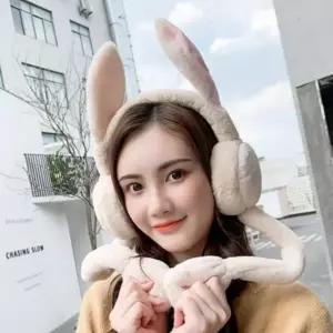 토끼 귀마개 움직이는 귀도리 겨울 덮개 털 키즈 (WFKBS13)