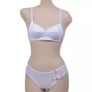 스트라이프 면 주니어 AA컵 브라팬티세트 WFIPU7F