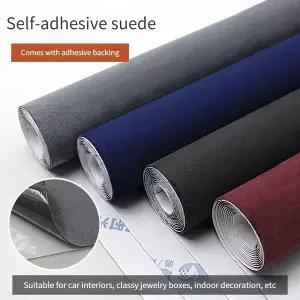 인조가죽시트지 가죽 수선패치 스웨이드 패브릭 자동차 인테리어 좌석 보석 상자 미터당 자체 접착 Diy 봉