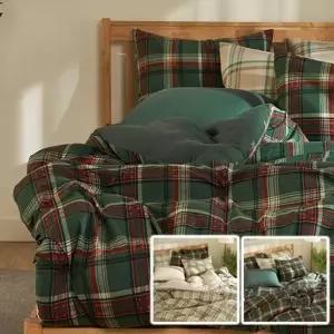 동화속 체크 마이크로워셔 이불베개세트SS 그린 (KYR-WCE7385)
