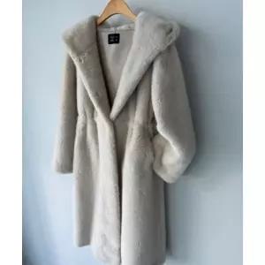 [하프클럽/제이0]후드 롱 밍크 퍼 무스탕 코트