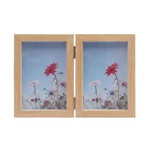 감성공간 우드프레임 2단 접이식 액자 4X6 포토액자 (KYR-WC2F14D)
