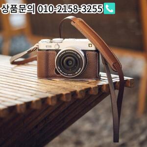 X-E5 빈티지 천연 가죽 카메라 케이스 하프랩 보호 후지 메탈 그립 및